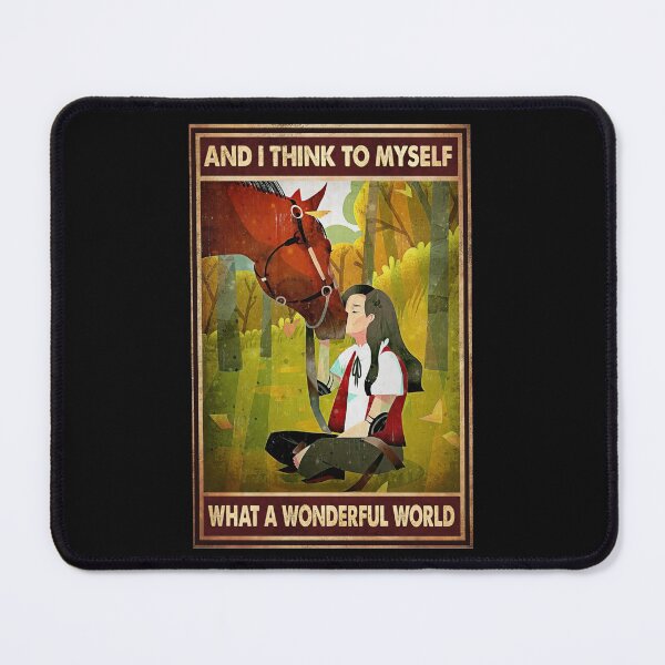 Item preview, And I Think To Myself What A Wonderful World - Woman Horse Poster Gift designed and sold by hippololocc.