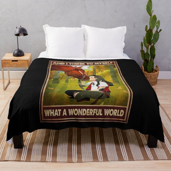 Item preview, And I Think To Myself What A Wonderful World - Woman Horse Poster Gift designed and sold by hippololocc.