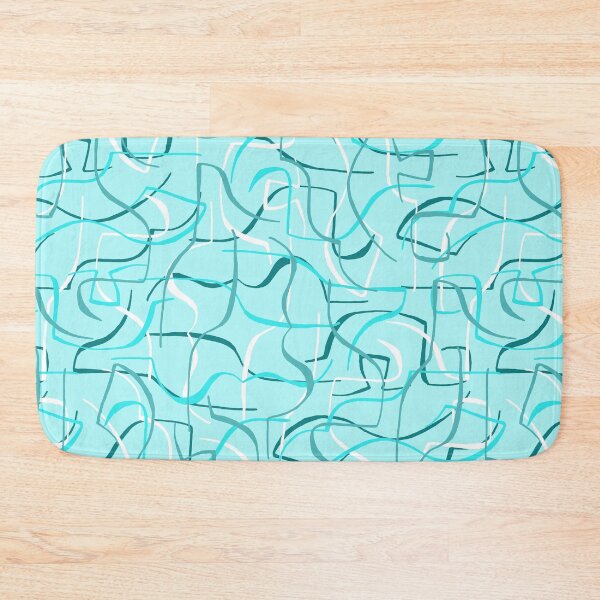 Item preview, Turquoise retro vintage pattern designed and sold by RinaGArt.