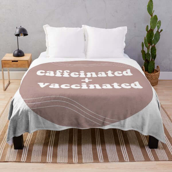 Item preview, caffeinated + vaccinated || rust designed and sold by graceannej.