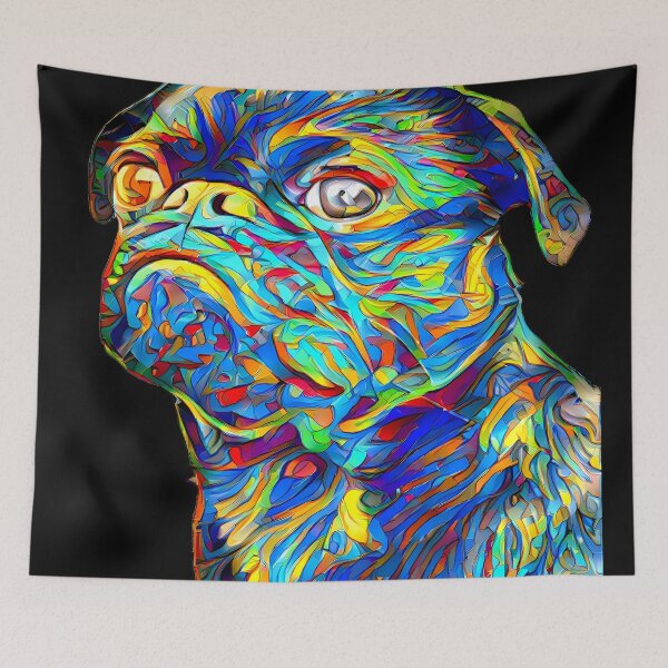 Item preview, Hipster Pug Art designed and sold by Grewtrel.