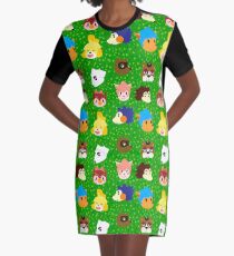Motif de croisement d'animaux A Robe t-shirt