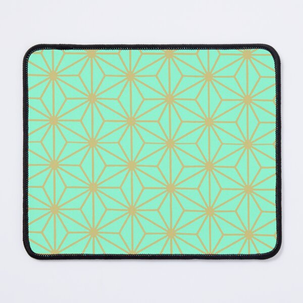Item preview, Asanoha Star Or Hexagon Motif Wheat On Aqua designed and sold by taiche.