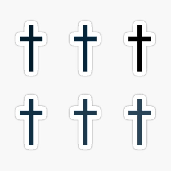 CHRISTIAN SYMBOL CROSS BLACK CATHOLIC PROTESTANT VINYL STICKER DECAL  RELIGION