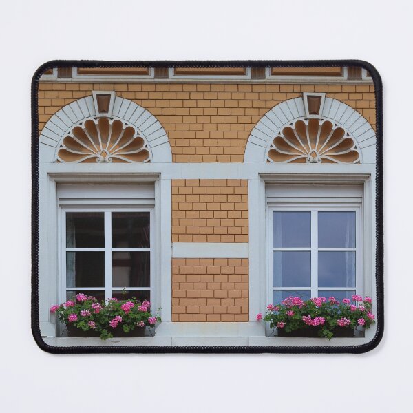 Item preview, Twin Windows with Geraniums designed and sold by Yair Karelic.