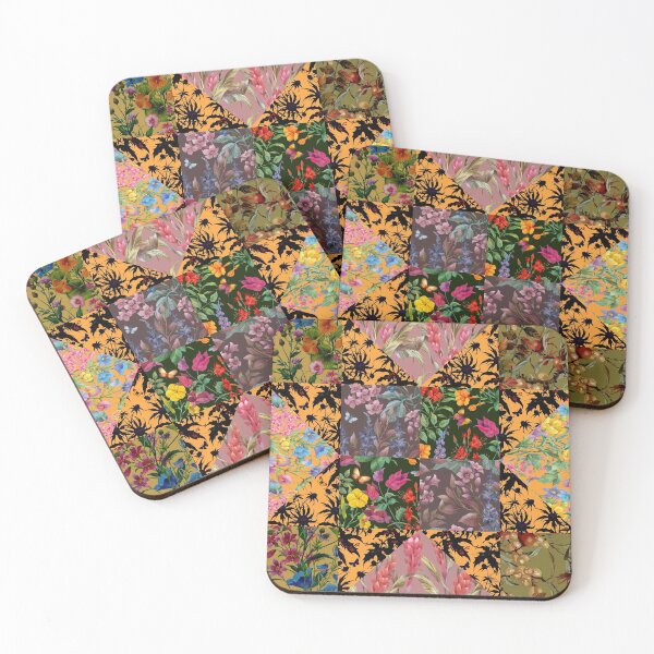 Item preview, Folk art. Decorative flower patchwork #21 designed and sold by fairytaleprints.