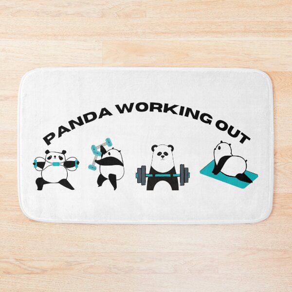Item preview, panda working out designed and sold by RheaRealm.