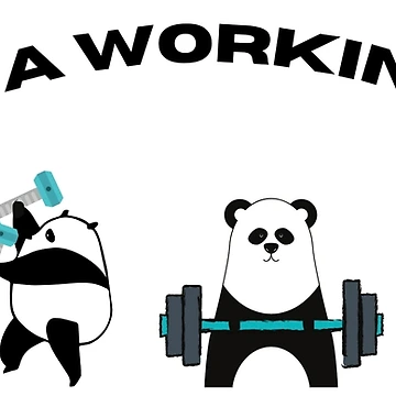 Artwork thumbnail, panda working out by RheaRealm