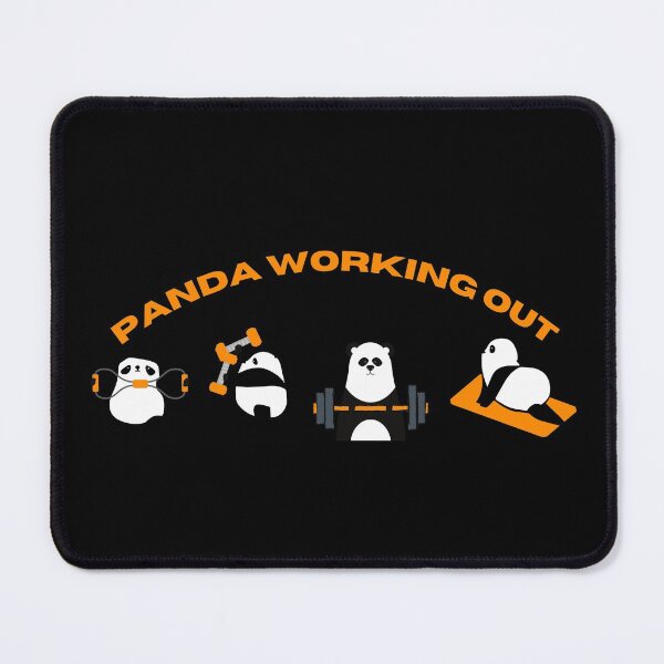 Item preview,  panda working out designed and sold by RheaRealm.