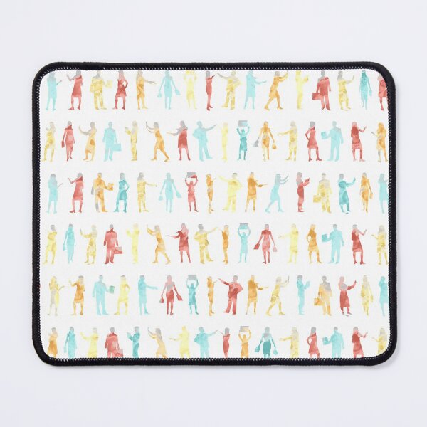 Item preview, Colourful Watercolour people silhouette pattern designed and sold by SLGA-Designs.