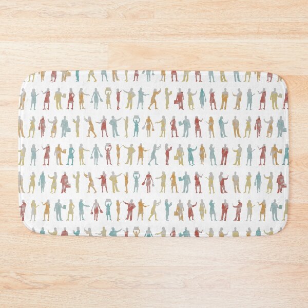 Item preview, Colourful Watercolour people silhouette pattern designed and sold by SLGA-Designs.