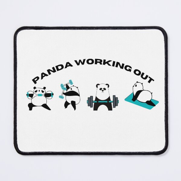 Item preview, panda working out designed and sold by RheaRealm.