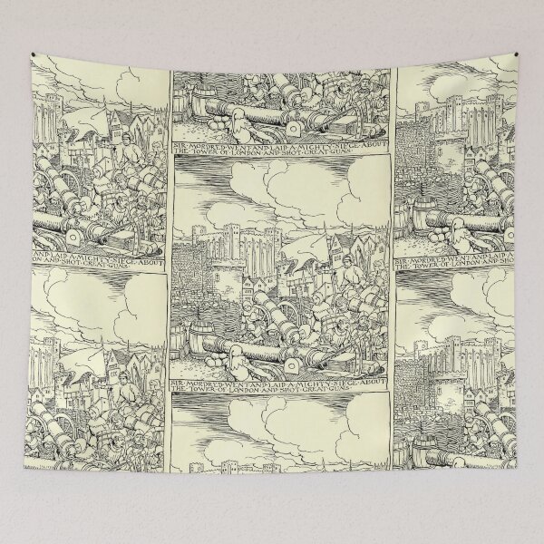 Item preview, Arthur Rackham- Sir Mordred's Mighty Siege at the Tower of London designed and sold by Dreamflight.