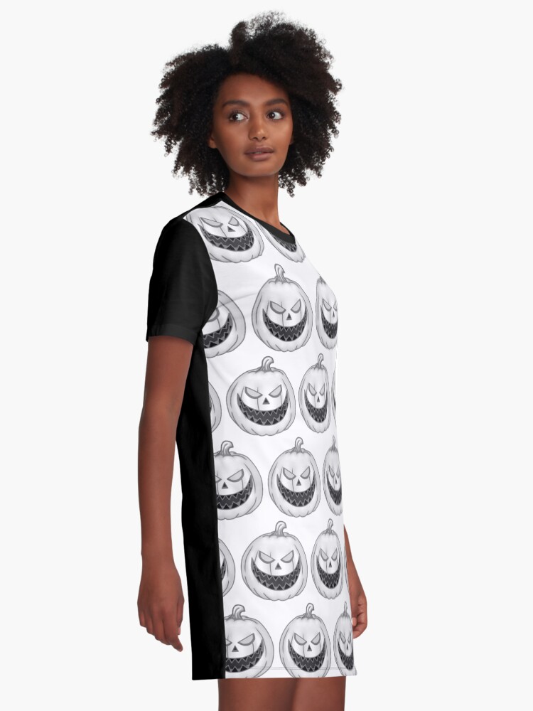 Alternate view of White Pumpkins Graphic T-Shirt Dress