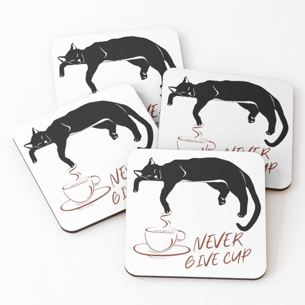 Item preview, Lazy black cat dream of coffee designed and sold by Benchamart.