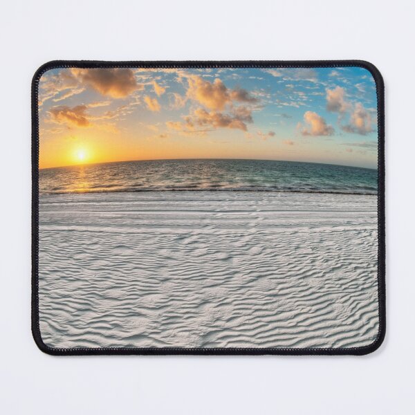 Item preview, Wind rippled white sand beachline at sunset designed and sold by FindYouByZ.