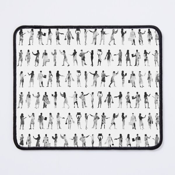 Item preview, Black and white Watercolour people silhouette pattern designed and sold by SLGA-Designs.