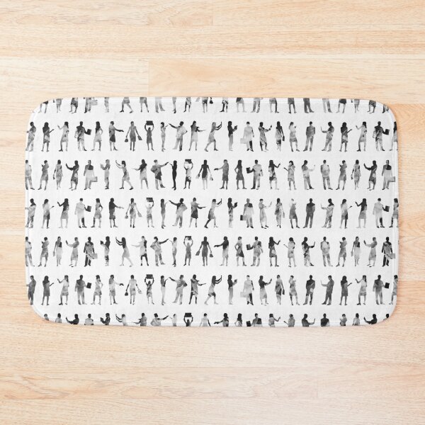 Item preview, Black and white Watercolour people silhouette pattern designed and sold by SLGA-Designs.