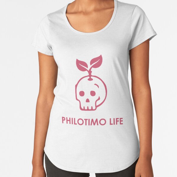 Philotimo Life - Skull Shirt Premium Scoop T-Shirt