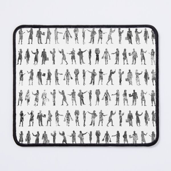 Item preview, Black and white Marble people silhouette pattern designed and sold by SLGA-Designs.