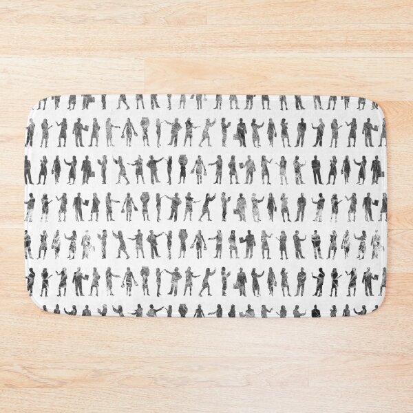 Item preview, Black and white Marble people silhouette pattern designed and sold by SLGA-Designs.