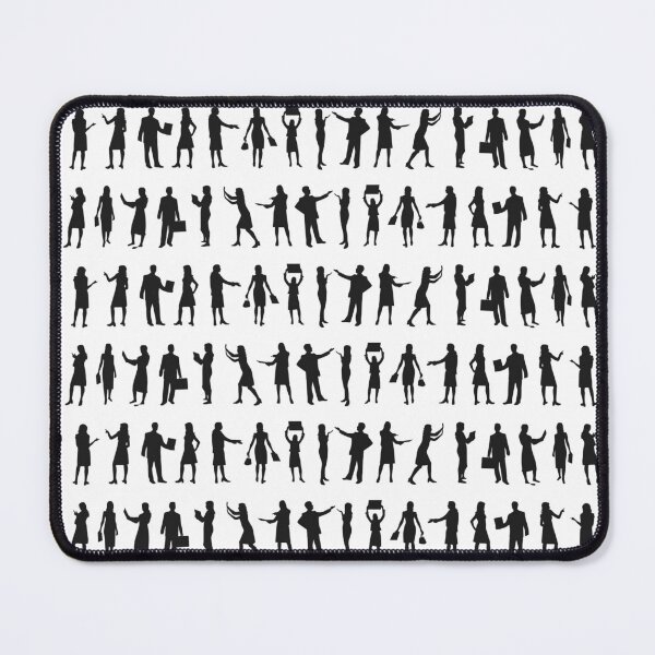 Item preview, Black and white people silhouette pattern designed and sold by SLGA-Designs.