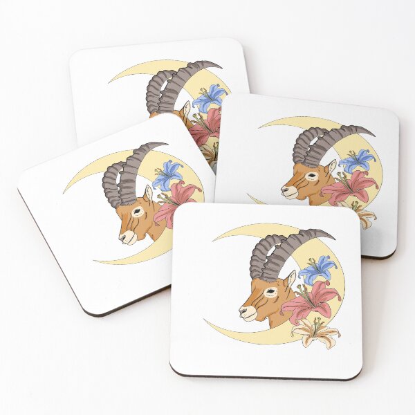 Item preview, Moon, goat and lilies designed and sold by Labambapattern.