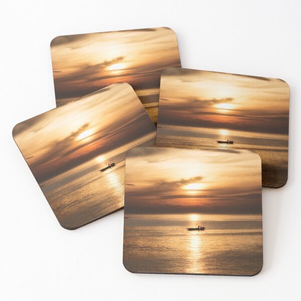 Item preview, Sunset with boat from a distance designed and sold by FindYouByZ.