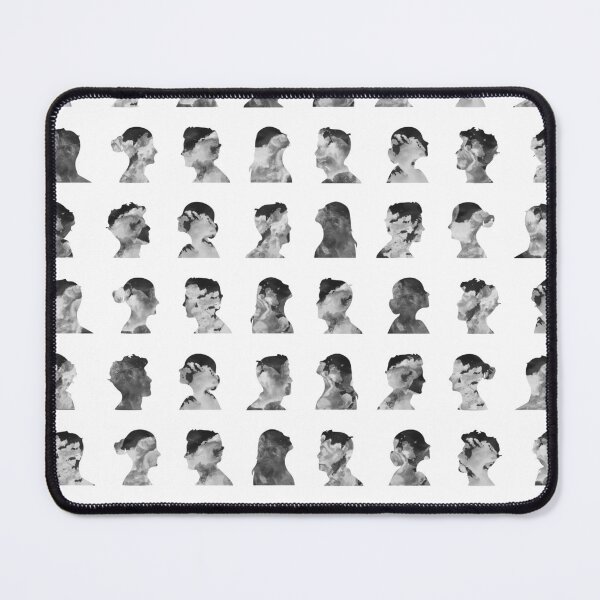 Item preview, Black and white Watercolour face silhouette pattern designed and sold by SLGA-Designs.