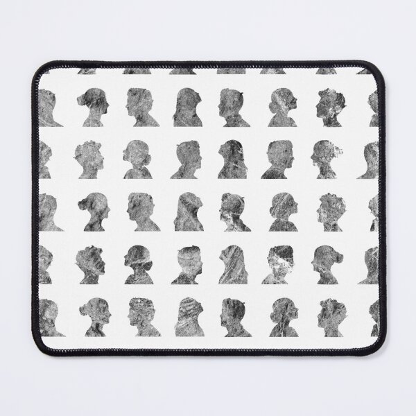 Item preview, Black and white Marble face silhouette pattern designed and sold by SLGA-Designs.