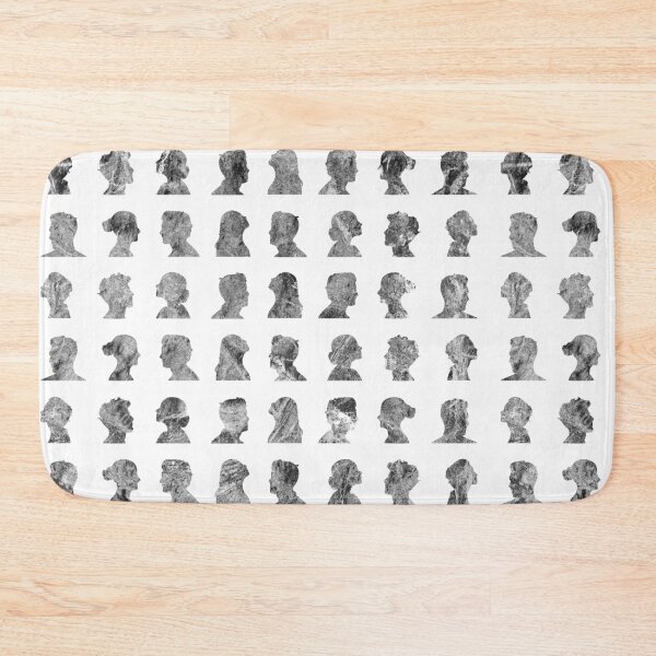 Item preview, Black and white Marble face silhouette pattern designed and sold by SLGA-Designs.