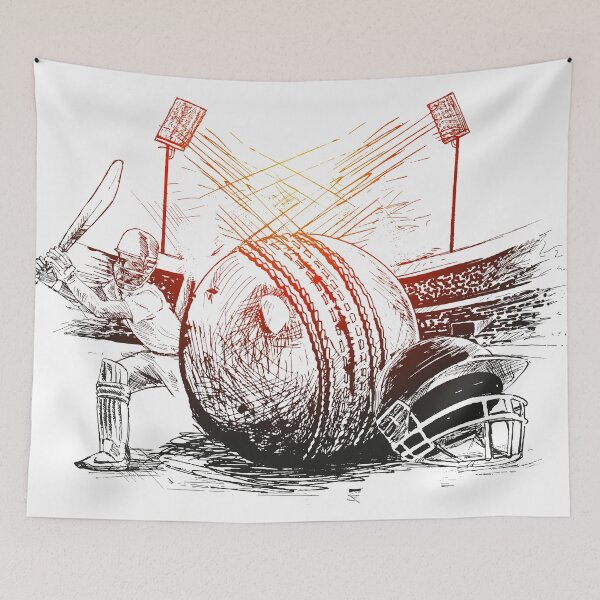 Item preview, Cricket Player Fashion Sports Art Drawing Cricket designed and sold by elhefe.