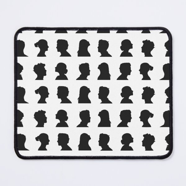 Item preview, Black and white face silhouette pattern designed and sold by SLGA-Designs.