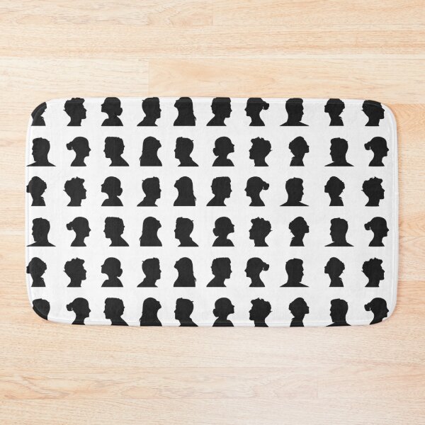 Item preview, Black and white face silhouette pattern designed and sold by SLGA-Designs.