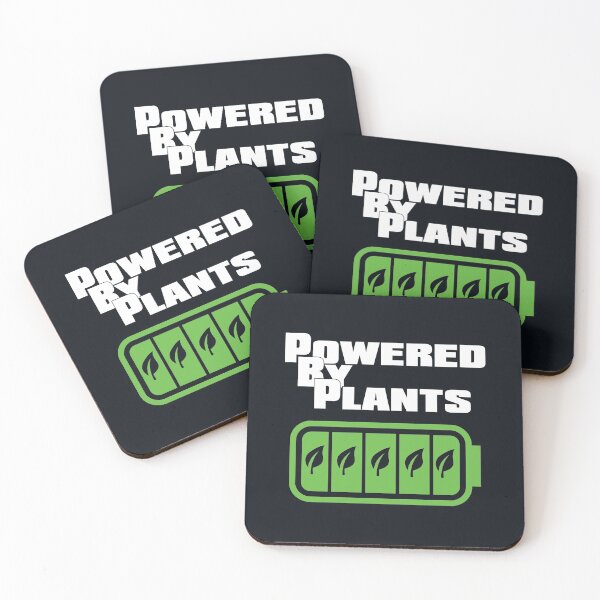 Item preview, Powered by Plants Funny Vegan Design designed and sold by TrndSttr.