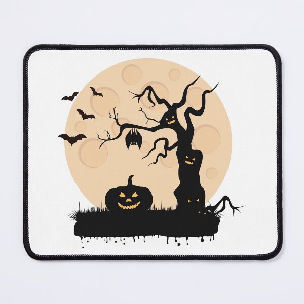 Item preview, Happy Halloween Haunted Tree Scary Pumpkin And Scary Bat designed and sold by EyanShop.