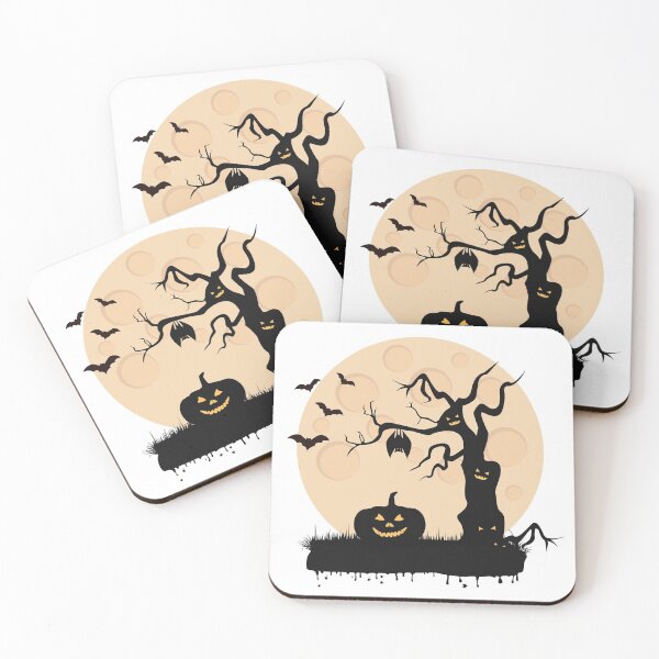 Item preview, Happy Halloween Haunted Tree Scary Pumpkin And Scary Bat designed and sold by EyanShop.