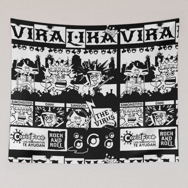 Item preview, Comic design of Viralika, the trendy rock band, giving a concert designed and sold by simonsitos.