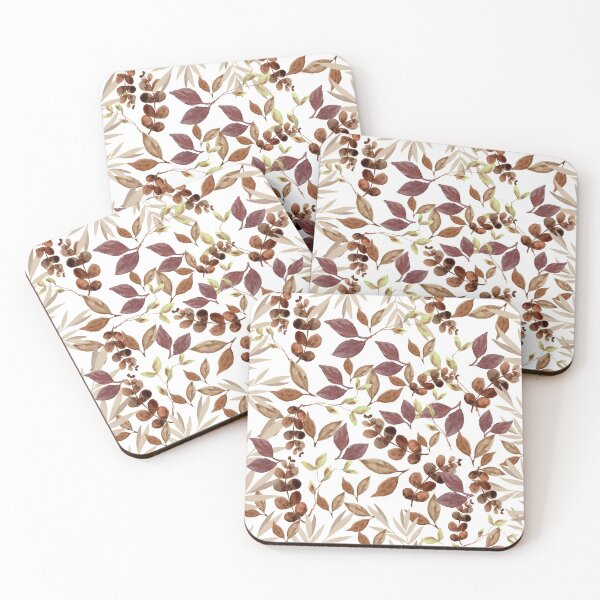 Item preview, Autumn fall brown themed botanical garden leaves watercolor designed and sold by TheSeasonalYard.