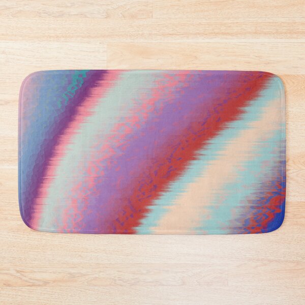 Item preview, Glitchy modern pastel wavy rainbow stripes 1 - purple, pink, green, blue designed and sold by misentangled.