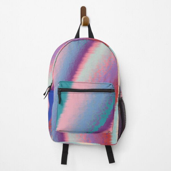 Item preview, Glitchy modern pastel wavy rainbow stripes 1 - purple, pink, green, blue designed and sold by misentangled.