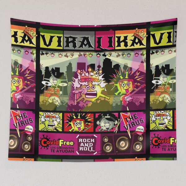 Item preview, Comic design of Viralika, the trendy rock band, giving a concert designed and sold by simonsitos.