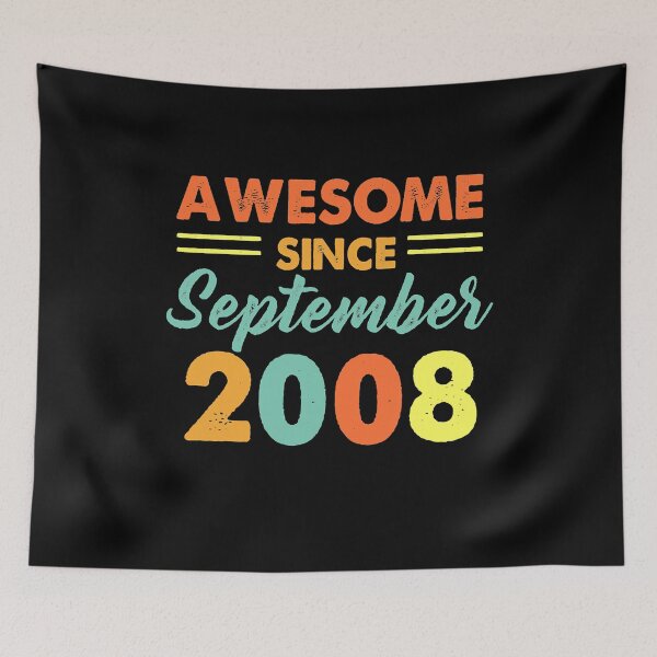 Item preview, Retro Vintage Awesome Since September 2008 13th Birthday designed and sold by AlbaATN.