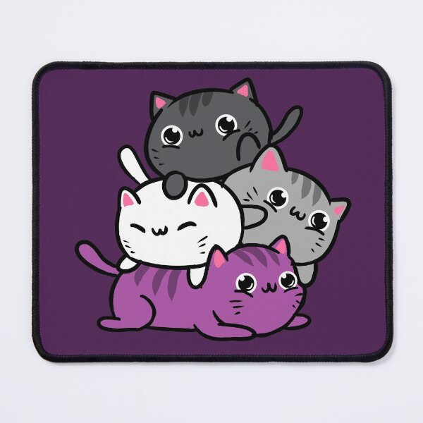 Item preview, Kawaii Cat Pile Asexual Pride designed and sold by queerappear.
