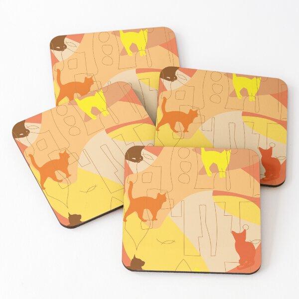 Item preview, orange cats, autumn kittens, ginger pattern designed and sold by Natairbrush.
