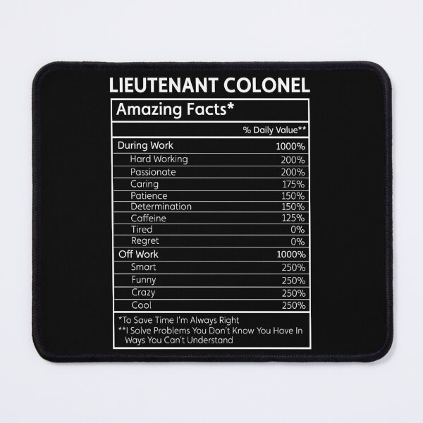 Lieutenant Colonel Amazing Facts Mouse Pad