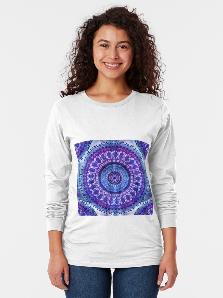 Alternate view of Hydrengea Mandala Long Sleeve T-Shirt