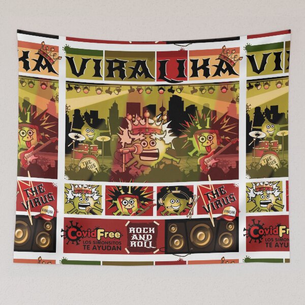 Item preview, Comic design of Viralika, the trendy rock band, giving a concert designed and sold by simonsitos.