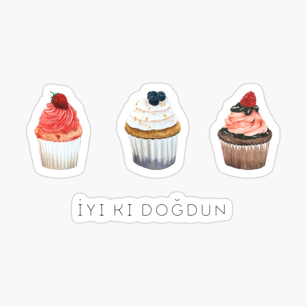 Carte De Vœux Iyi Ki Dogdun Joyeux Anniversaire En Turc Par Life Is Beauty Redbubble