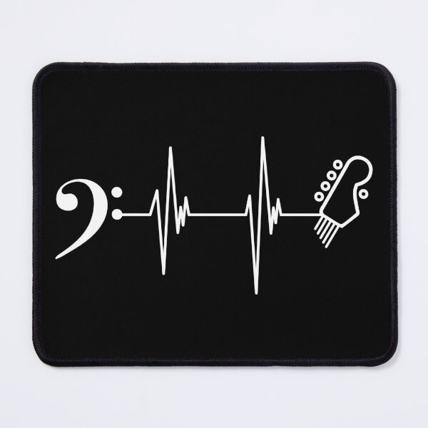 Item preview, 5-String Bass Guitar Clef Heartbeat designed and sold by playloud.